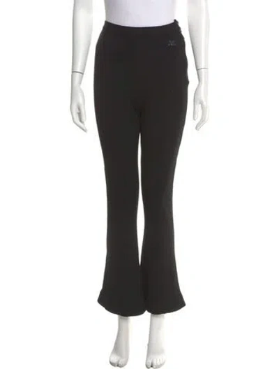 Pre-owned Courrèges Wide Leg Pants In Black