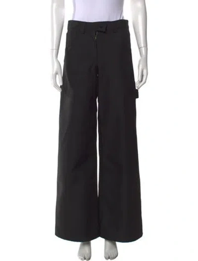 Pre-owned Courrèges Wide Leg Pants In Black