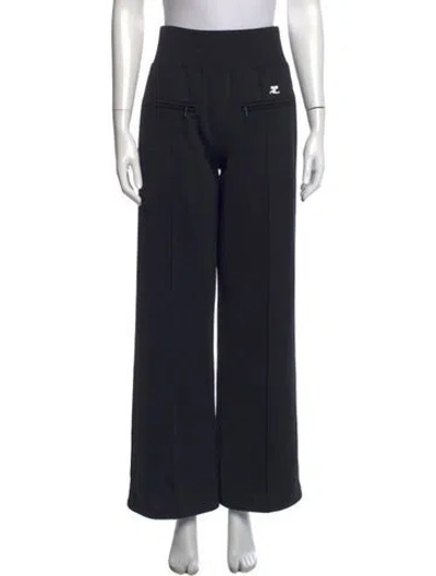 Pre-owned Courrèges Wide Leg Pants In Black