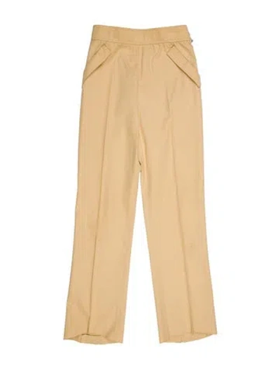 Pre-owned Courrèges Wide Leg Pants In Yellow