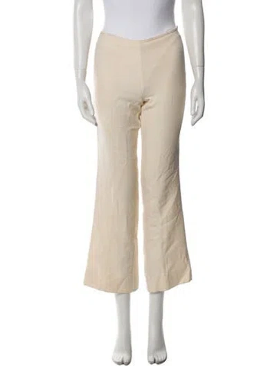 Pre-owned Courrèges Wide Leg Pants In Yellow