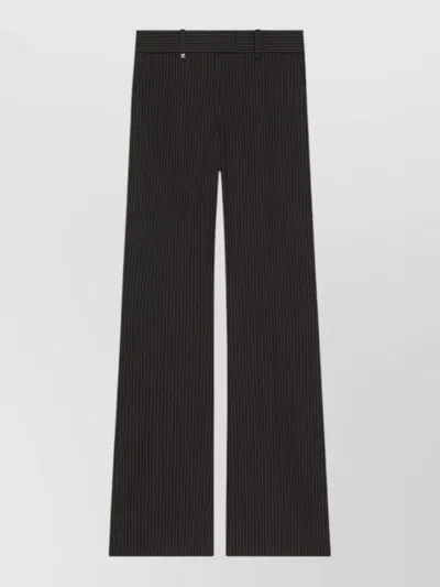 Courrèges Wide Leg Trousers Featuring Belt Loops In Black
