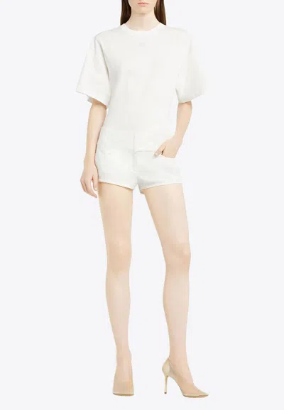 Courrèges Wide-sleeved Crewneck T-shirt In White