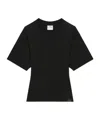Courrèges Wide-sleeves T-shirt In Black