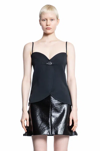Courrèges Ellipse Buckle-strap Twill Dress In Black