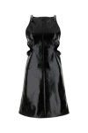 COURRÈGES COURREGES WOMAN BLACK VINYL MINI DRESS