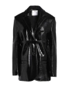 Courrèges Courreges Woman Blazer Black Size 4 Cotton, Polyurethane, Elastane In Black