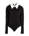 Courrèges Spread-collar Buttoned Jumpsuit In Black