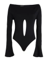 Courrèges Courreges Woman Bodysuit Black Size M Cotton