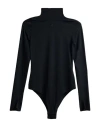 Courrèges Black Lingerie Detail Knitted Sweater In Black