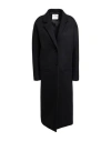Courrèges Courreges Woman Coat Black Size M Wool, Polyurethane, Polyester, Polyamide In Black