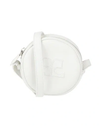 Courrèges Logo-patch Leather Mini Bag In White