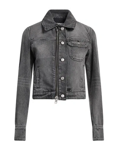 Courrèges Courreges Woman Denim Outerwear Black Size 6 Cotton
