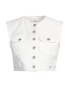 Courrèges Multiflex Cropped Denim Vest In White