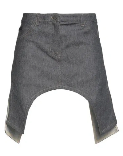 Courrèges Woman Denim Skirt Grey Size 28 Cotton, Elastane In Gray