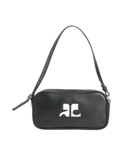 Courrèges Black Vachette Leather Handbag