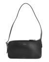 Courrèges Rectangular Minimalist Shoulder Bag In Smooth Cowhide Leather In Black