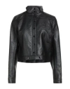 Courrèges Woman Jacket Black Size 8 Cotton, Polyurethane In Black