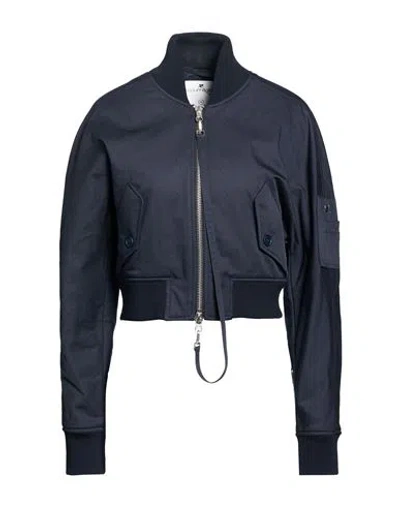 Courrèges Woman Jacket Navy Size S Polyester, Cotton In Blue