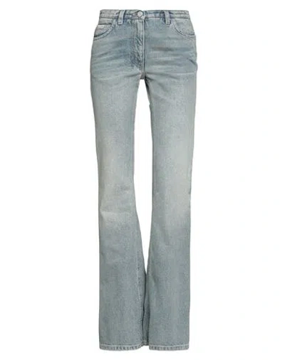 Courrèges Woman Jeans Blue Size 29 Cotton In Gray