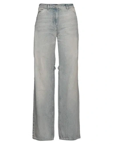 COURRÈGES COURREGES WOMAN JEANS BLUE SIZE 8 COTTON