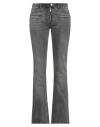 Courrèges Woman Jeans Grey Size 8 Cotton In Gray