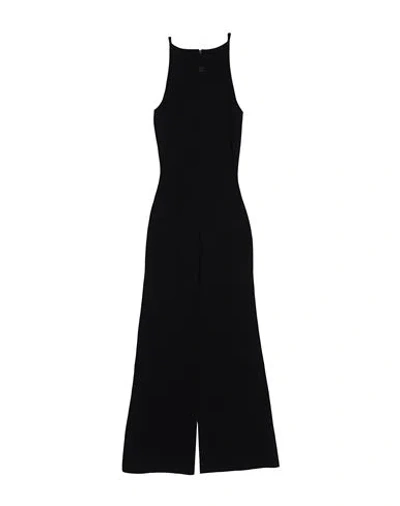 Courrèges Buckle-detail Ribbed Dress In Black