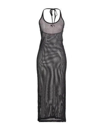 Courrèges Woman Maxi Dress Black Size M Cotton