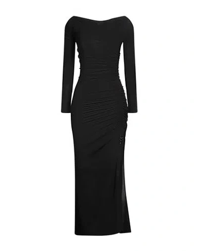 COURRÈGES COURREGES WOMAN MAXI DRESS BLACK SIZE M VISCOSE, ELASTANE