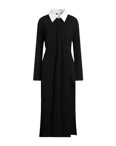 Courrèges Courreges Woman Midi Dress Black Size S Cotton, Polyamide