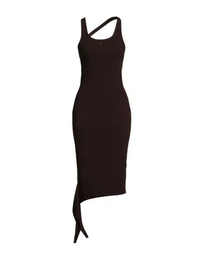 Courrèges Woman Maxi Dress Brown Size M Viscose, Polyester