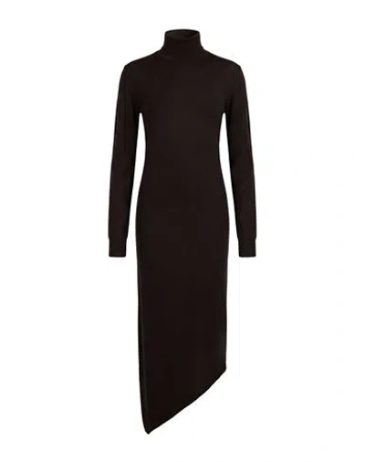 Courrèges Woman Maxi Dress Dark Brown Size S Merino Wool
