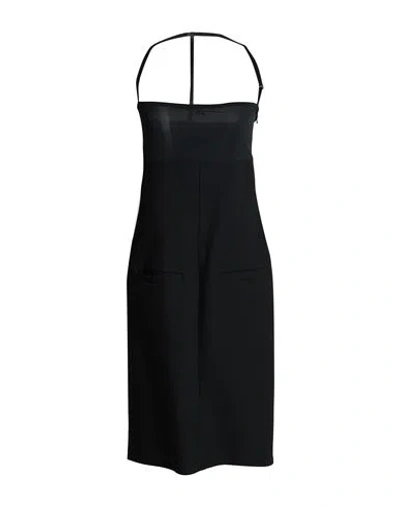 Courrèges Woman Midi Dress Black Size 6 Viscose, Polyamide, Virgin Wool, Elastane
