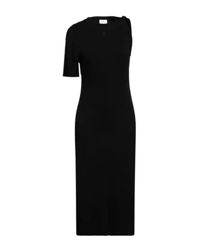 Courrèges Courreges Woman Midi Dress Black Size M Viscose, Elastane