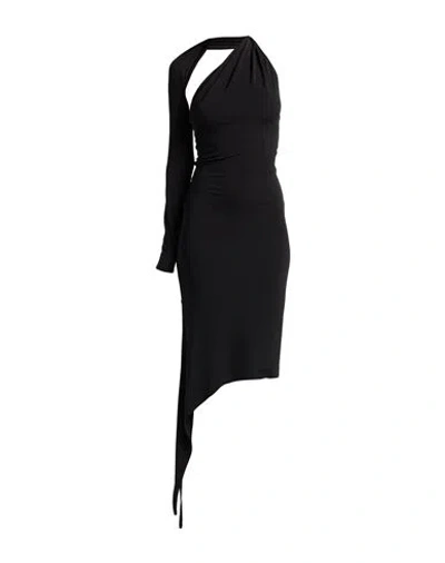 Courrèges Woman Midi Dress Black Size M Viscose, Elastane
