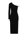 Courrèges Courreges Woman Midi Dress Black Size L Viscose, Elastane In Black