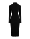 COURRÈGES COURREGES WOMAN MIDI DRESS BLACK SIZE M VISCOSE, POLYESTER