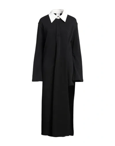 COURRÈGES COURREGES WOMAN MIDI DRESS BLACK SIZE S COTTON, POLYAMIDE