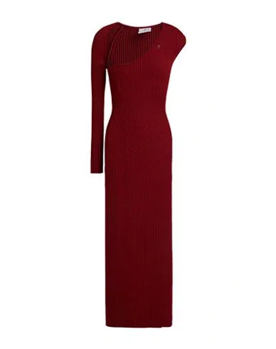 Courrèges Woman Midi Dress Brick Size M Viscose, Polyester