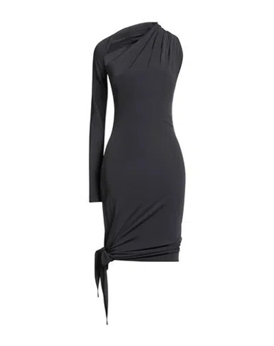 Courrèges Woman Midi Dress Gunmetal Size M Viscose, Elastane In Gray