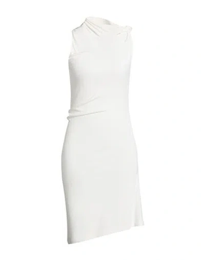 Courrèges Woman Midi Dress Ivory Size 8 Viscose, Elastane In White