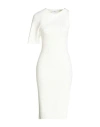 Courrèges Asymmetric Rib Knit Dress In White