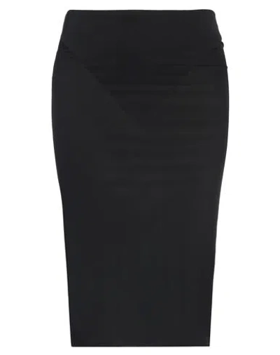 Courrèges Courreges Woman Midi Skirt Black Size M Polyester, Elastane