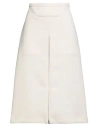 Courrèges Woman Midi Skirt Cream Size 6 Polyester In White