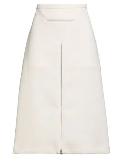Courrèges Woman Midi Skirt Cream Size 6 Polyester In White