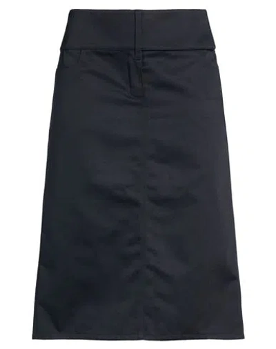 Courrèges Woman Midi Skirt Midnight Blue Size 4 Polyester, Cotton