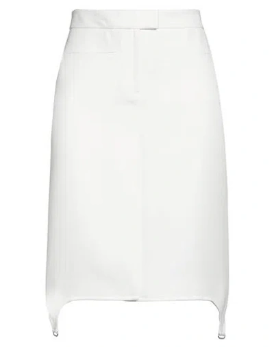 Courrèges Courreges Woman Midi Skirt White Size 10 Polyester, Acetate
