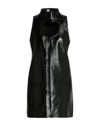 Courrèges Woman Mini Dress Black Size 4 Cotton, Polyurethane, Elastane