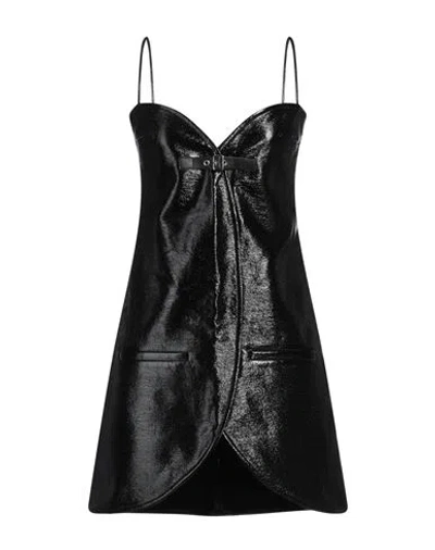 COURRÈGES COURREGES WOMAN MINI DRESS BLACK SIZE 6 COTTON, POLYURETHANE, ELASTANE, POLYESTER