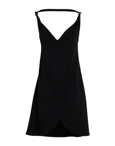 COURRÈGES COURREGES WOMAN MINI DRESS BLACK SIZE 6 VISCOSE, ELASTANE
